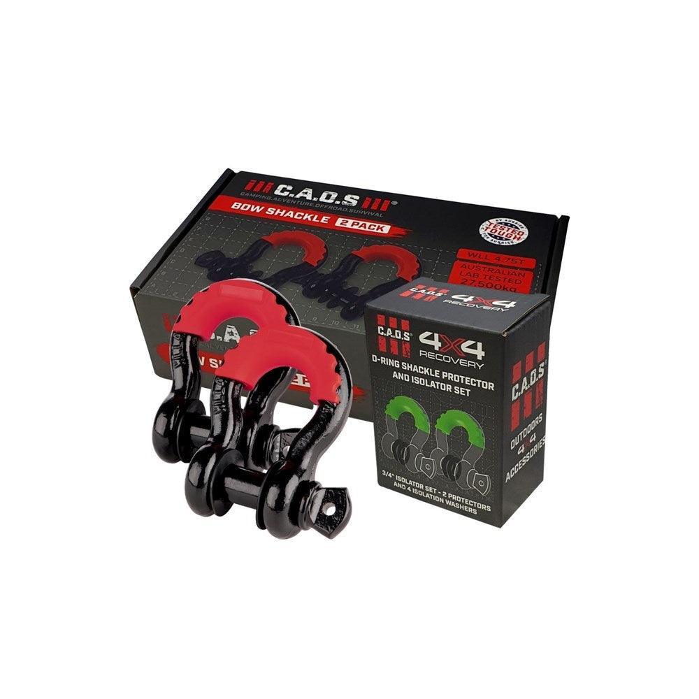 CAOS 2 Pack Shackles + Shackle Protector and Isolators