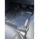 Mudgrabba 4WD Moulded Floor Mats suits Toyota Landcruiser 70 / 78 / 79 Series Dual Cab 2012 - On Front & Rear Set Manual Black (AVAILABLE)