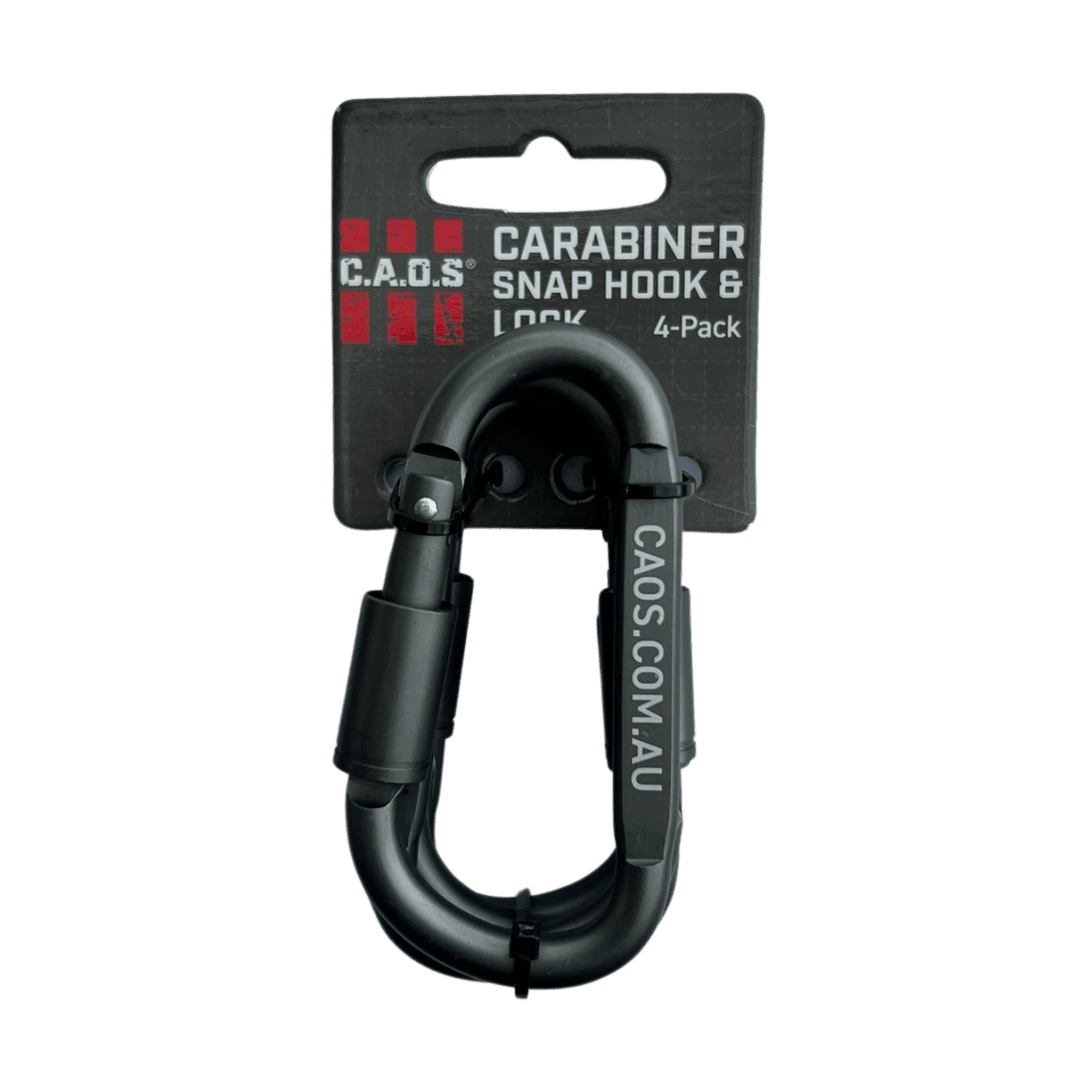 CAOS 4Pk Carabiner Snap Hook & Lock – CAOS Gear