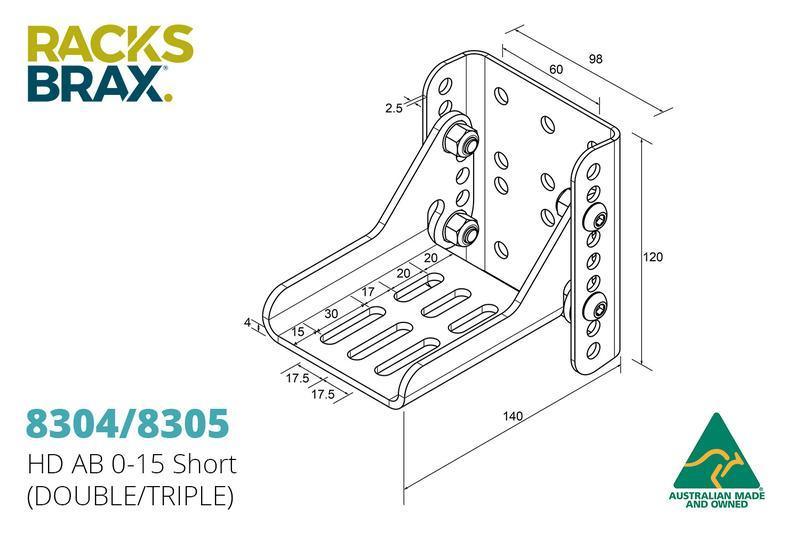 RacksBrax - HD Adjustable Bracket Short (Double)